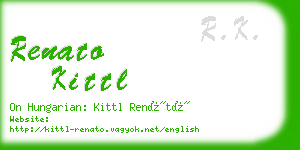 renato kittl business card